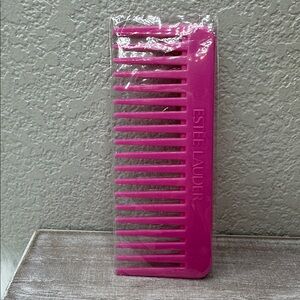 $5 🌙 Pink Estee Lauder Hair‎ Comb Plastic Wide Tooth Purse Travel